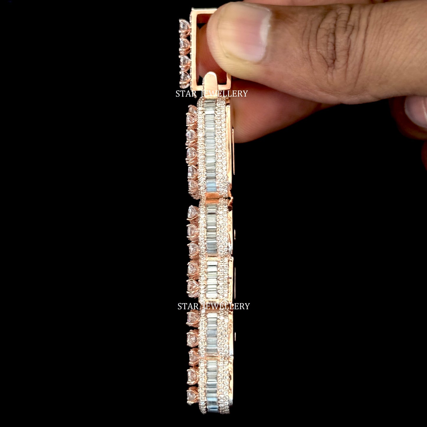 VVS Moissanite Icedout Vertical Letter Pendant