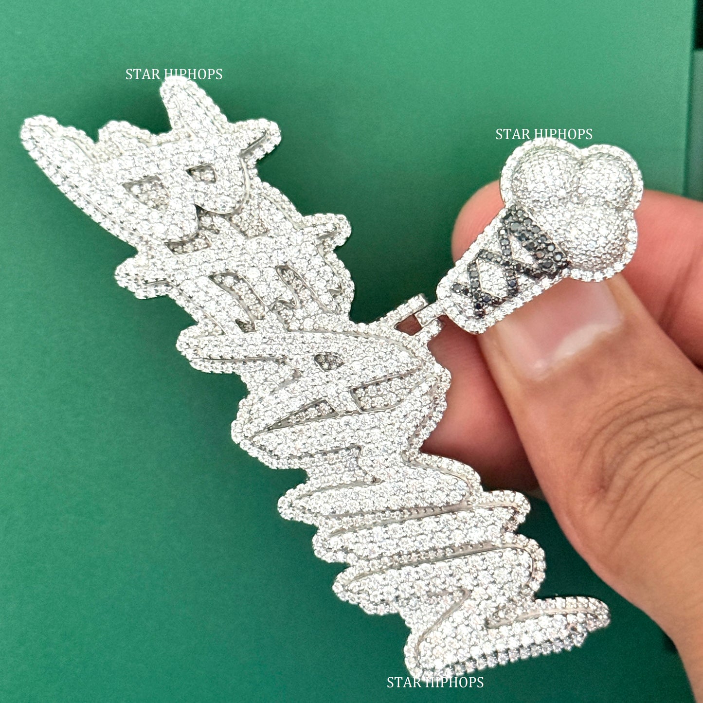 VVS Moissanite Pendant with Custom Ice Cream Bail