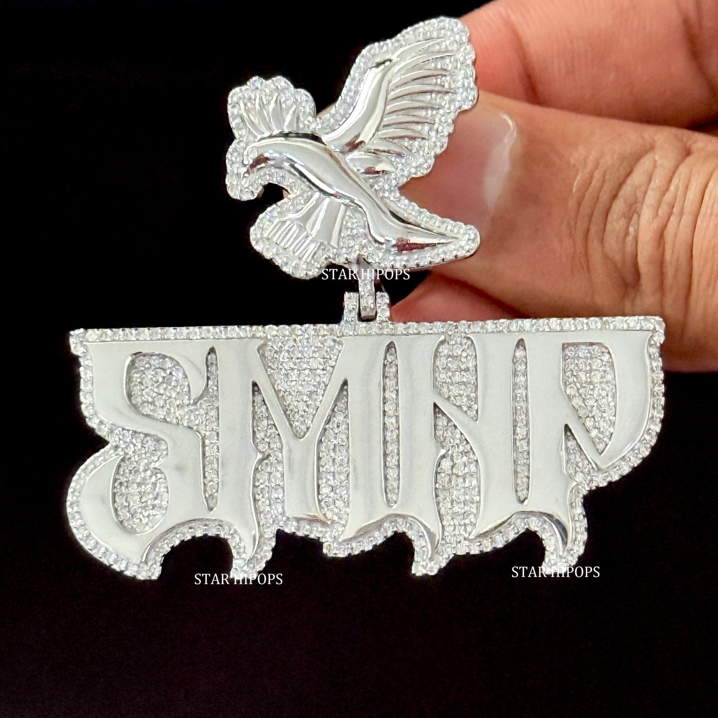 Custom Letter Name VVS Moissanite Pendant