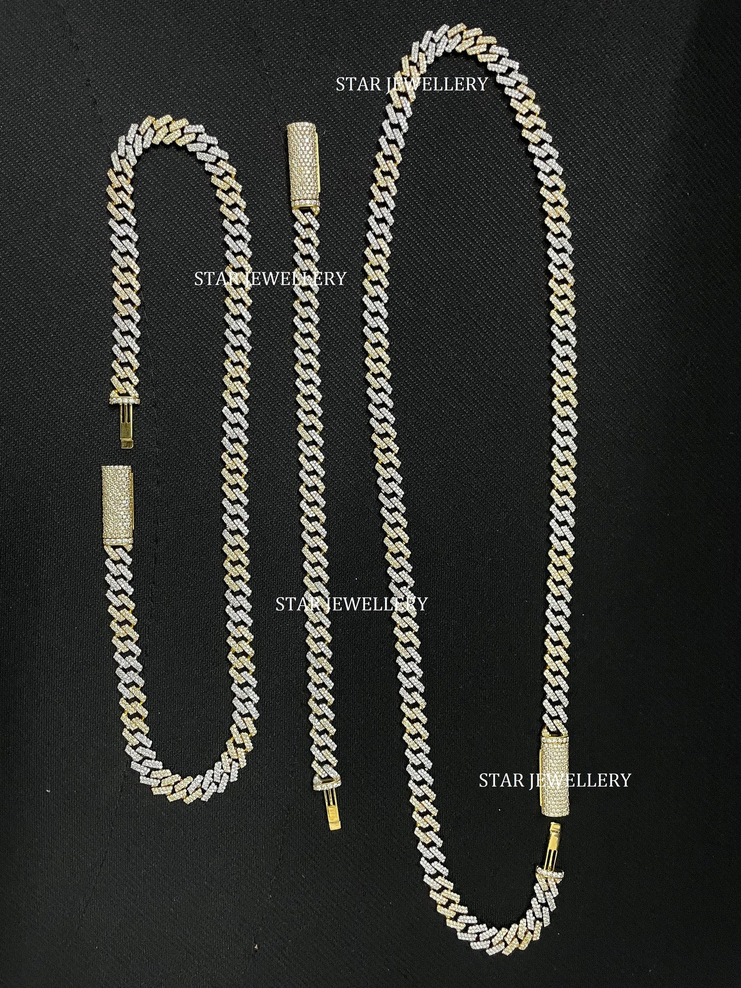 Unisex VVS Moissanite 8 mm Cuban Necklace