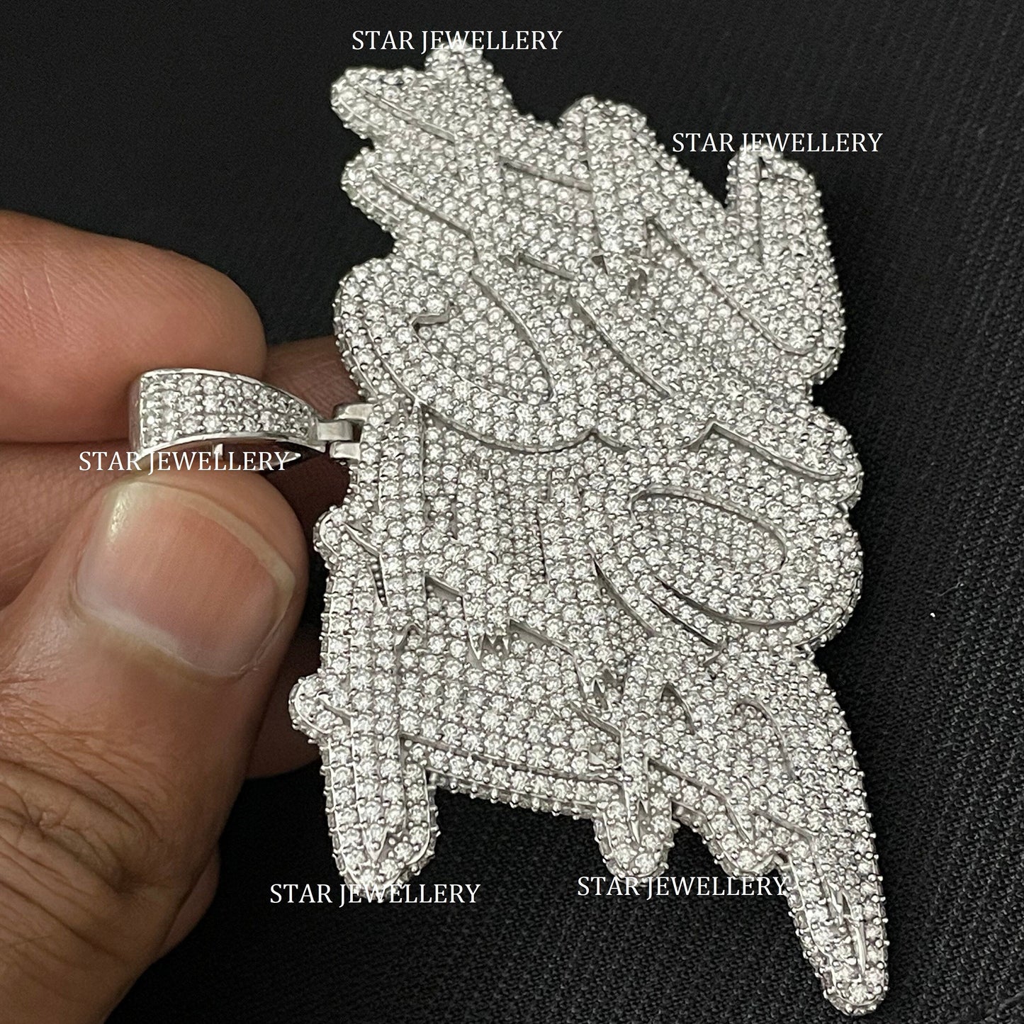 Custom VVS1 Moissanite Icedout Pendant