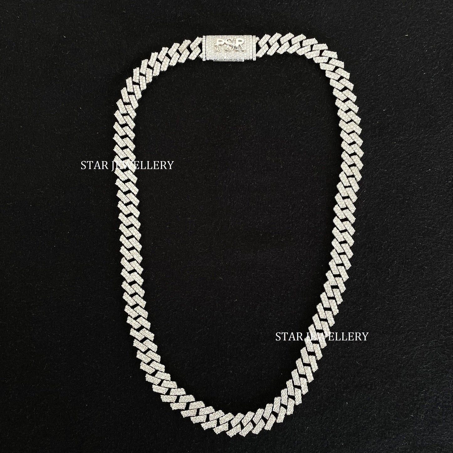 12 MM Wide VVS Moissanite Unisex Diamond Cuban Linked Chain