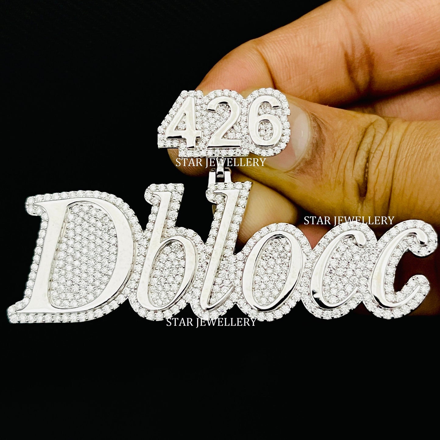 Custom Letter VVS Moissanite Icedout Pendant