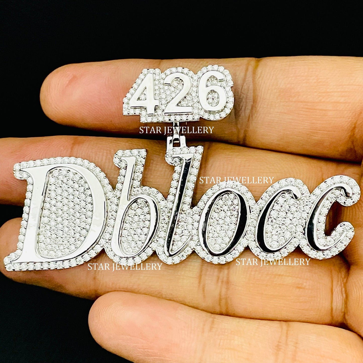 Custom Letter VVS Moissanite Icedout Pendant