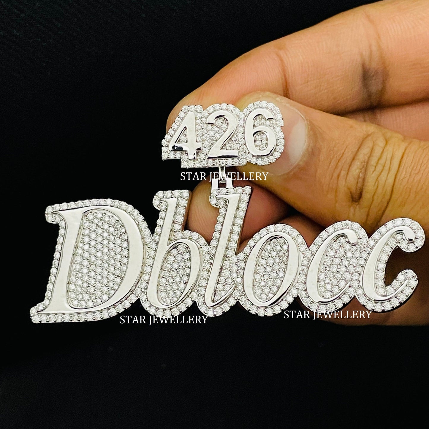 Custom Letter VVS Moissanite Icedout Pendant