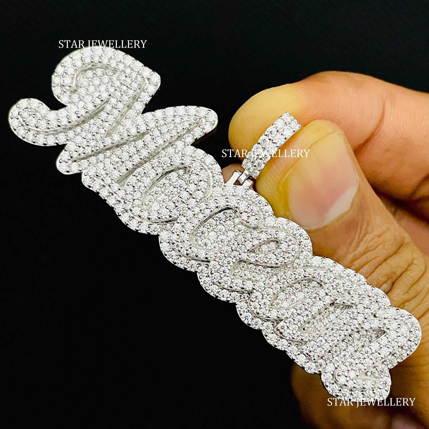 Custom Letter VVS Moissanite Icedout Pendant