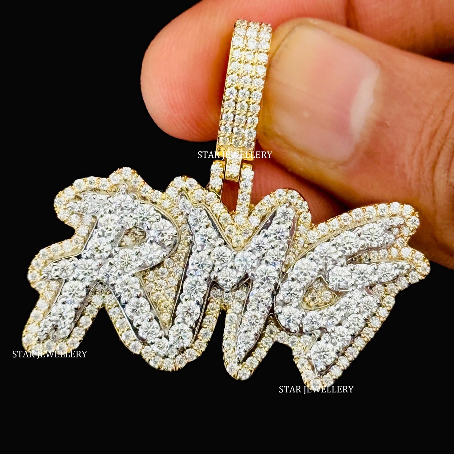 Custom Letter VVS Moissanite Iced Out Pendant