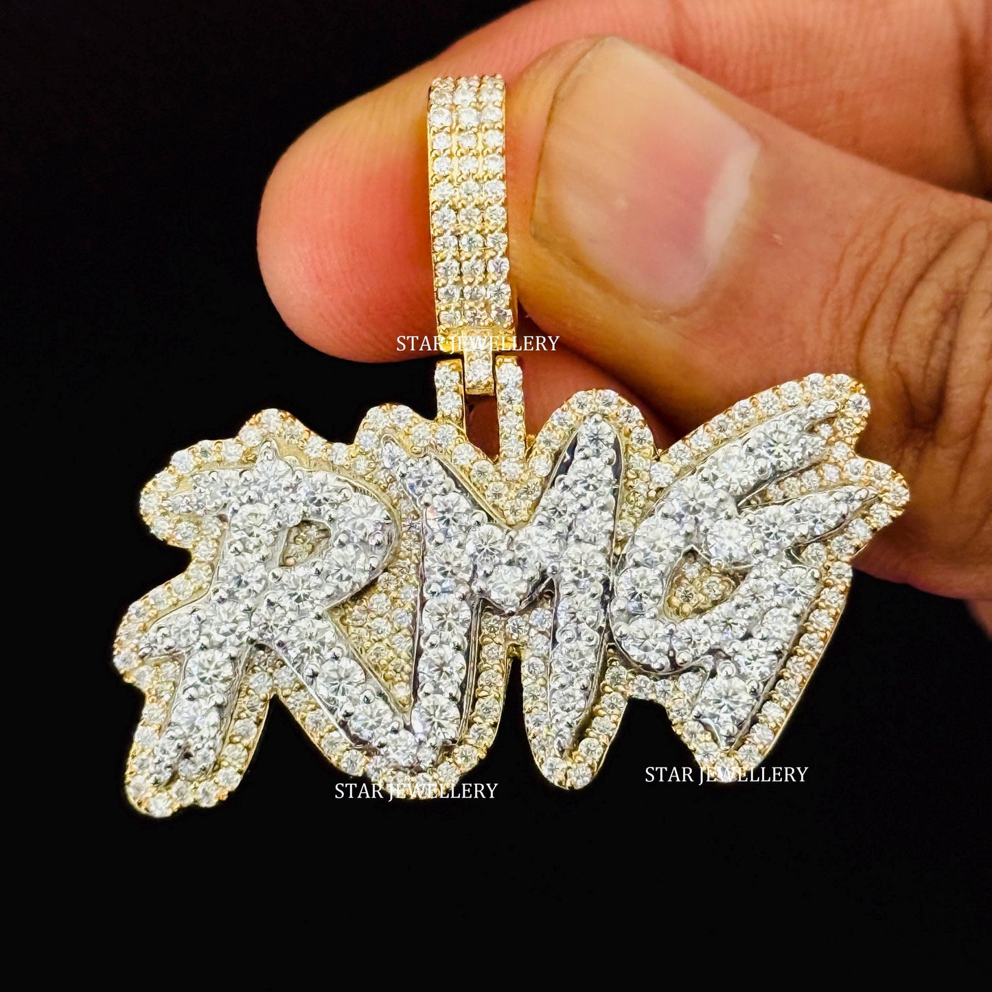 Custom Letter VVS Moissanite Iced Out Pendant