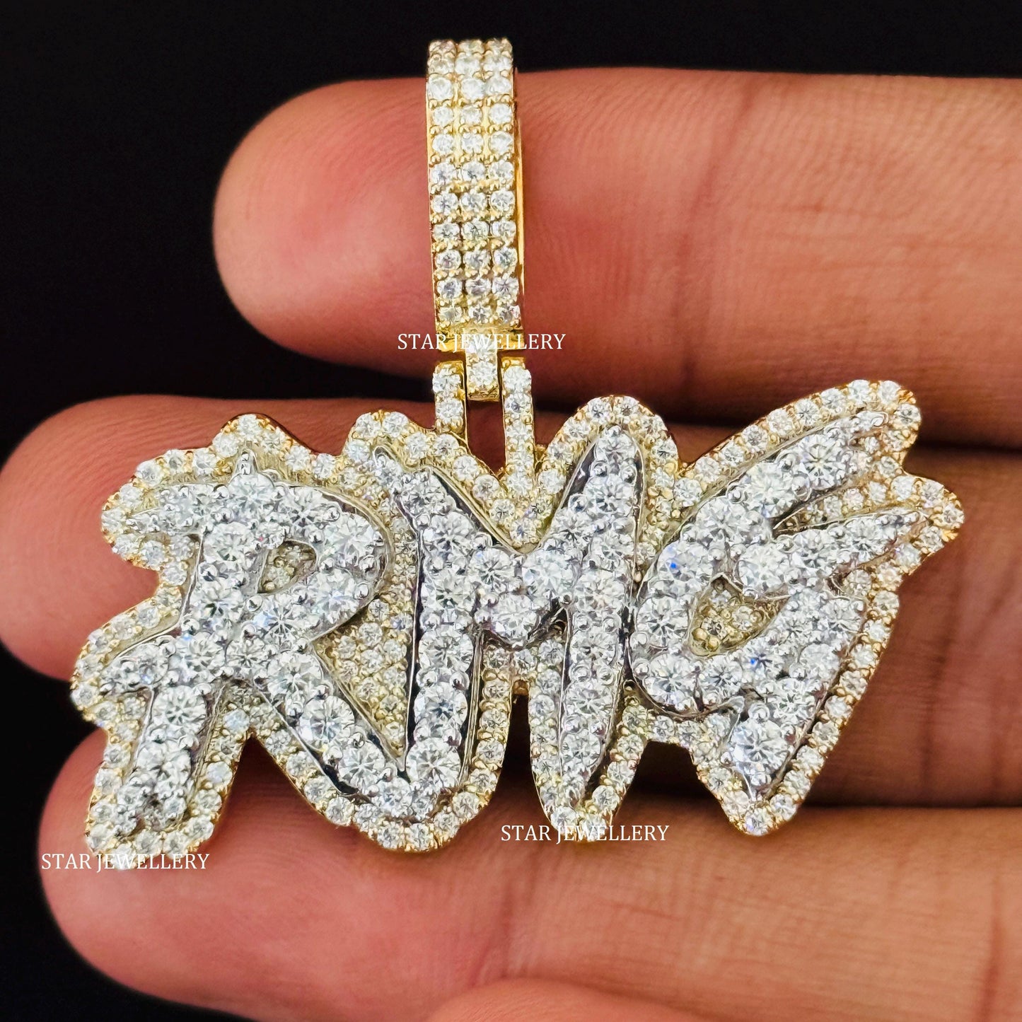Custom Letter VVS Moissanite Iced Out Pendant