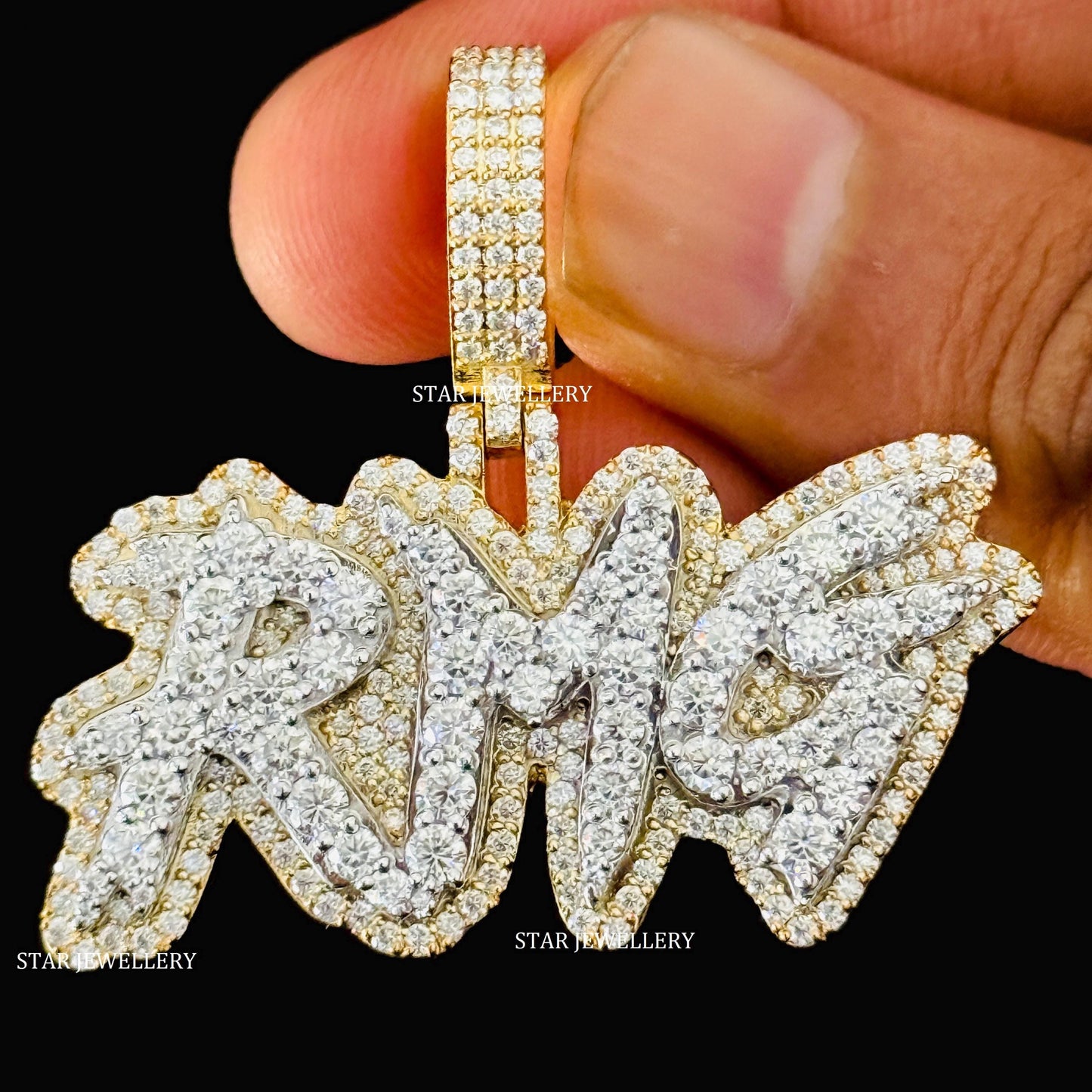 Custom Letter VVS Moissanite Iced Out Pendant