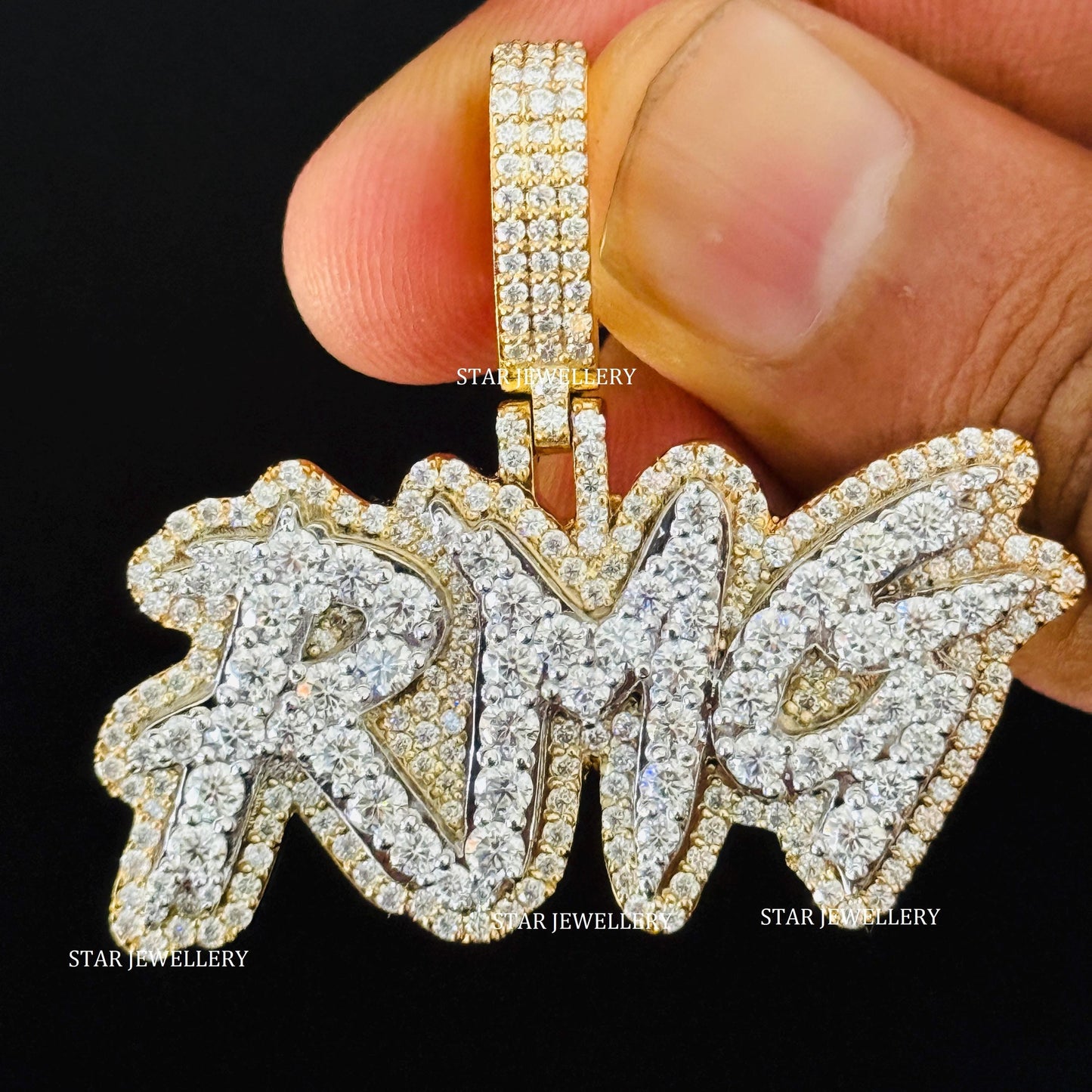 Custom Letter VVS Moissanite Iced Out Pendant