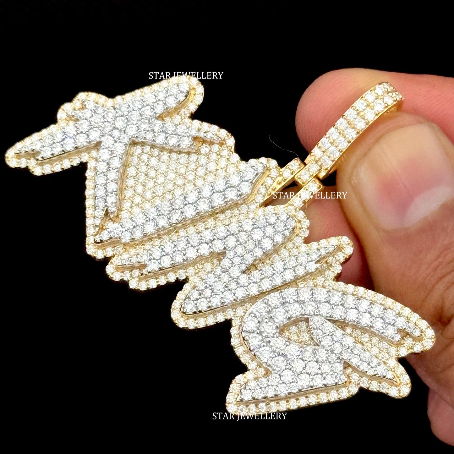 VVS Moissanite Custom Letter Icedout Pendant