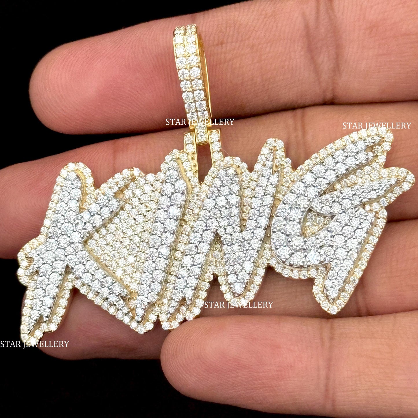 VVS Moissanite Custom Letter Icedout Pendant