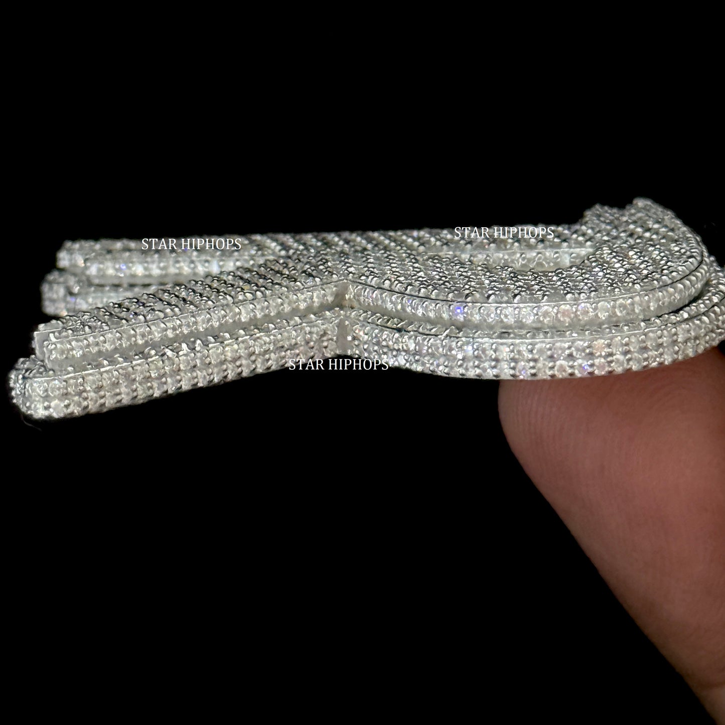 925 Sterling Silver Custom Moissanite Initial Letter Pendant