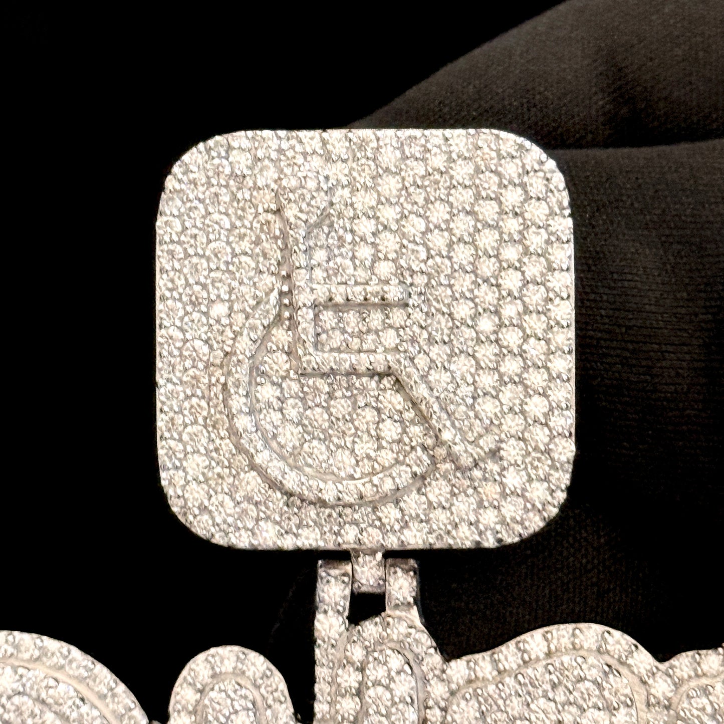 VVS Moissanite Icedout Custom Letter Pendant