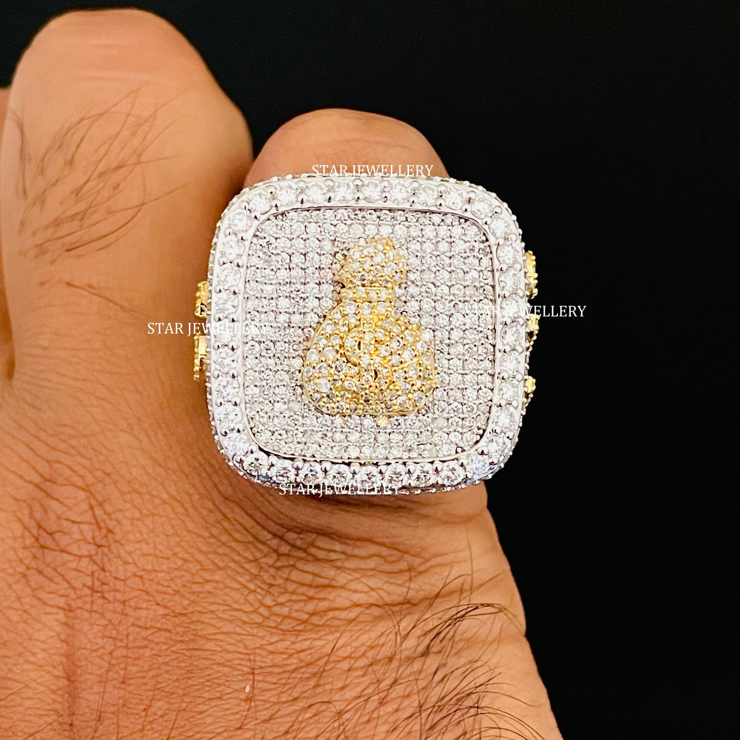 VVS Moissanite Money Bag Championship Ring