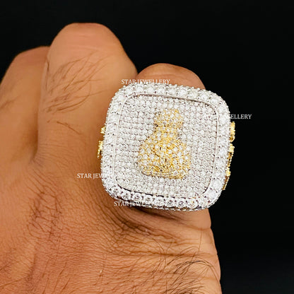 VVS Moissanite Money Bag Championship Ring