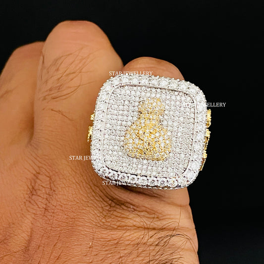 VVS Moissanite Money Bag Championship Ring
