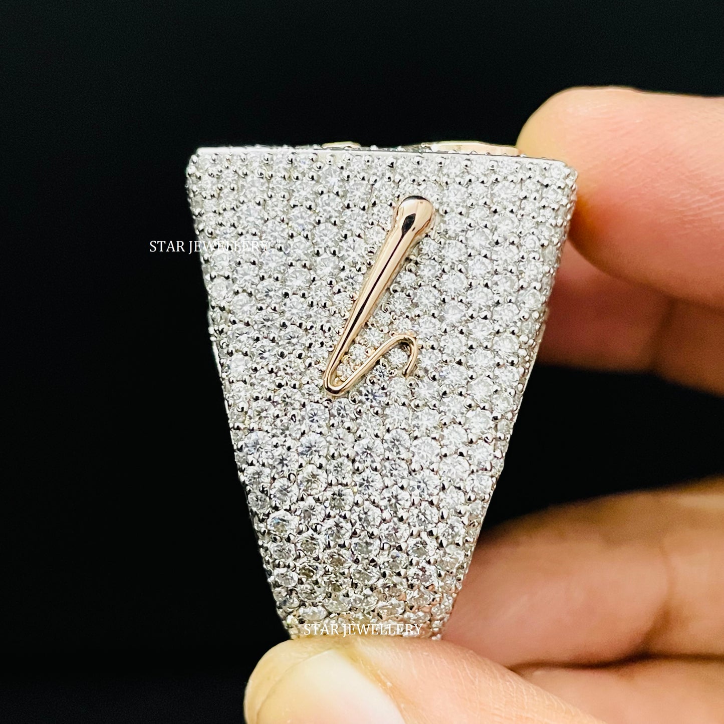 VVS Moissanite Championship Ring: 925 Sterling Silver, 10K Gold Plated
