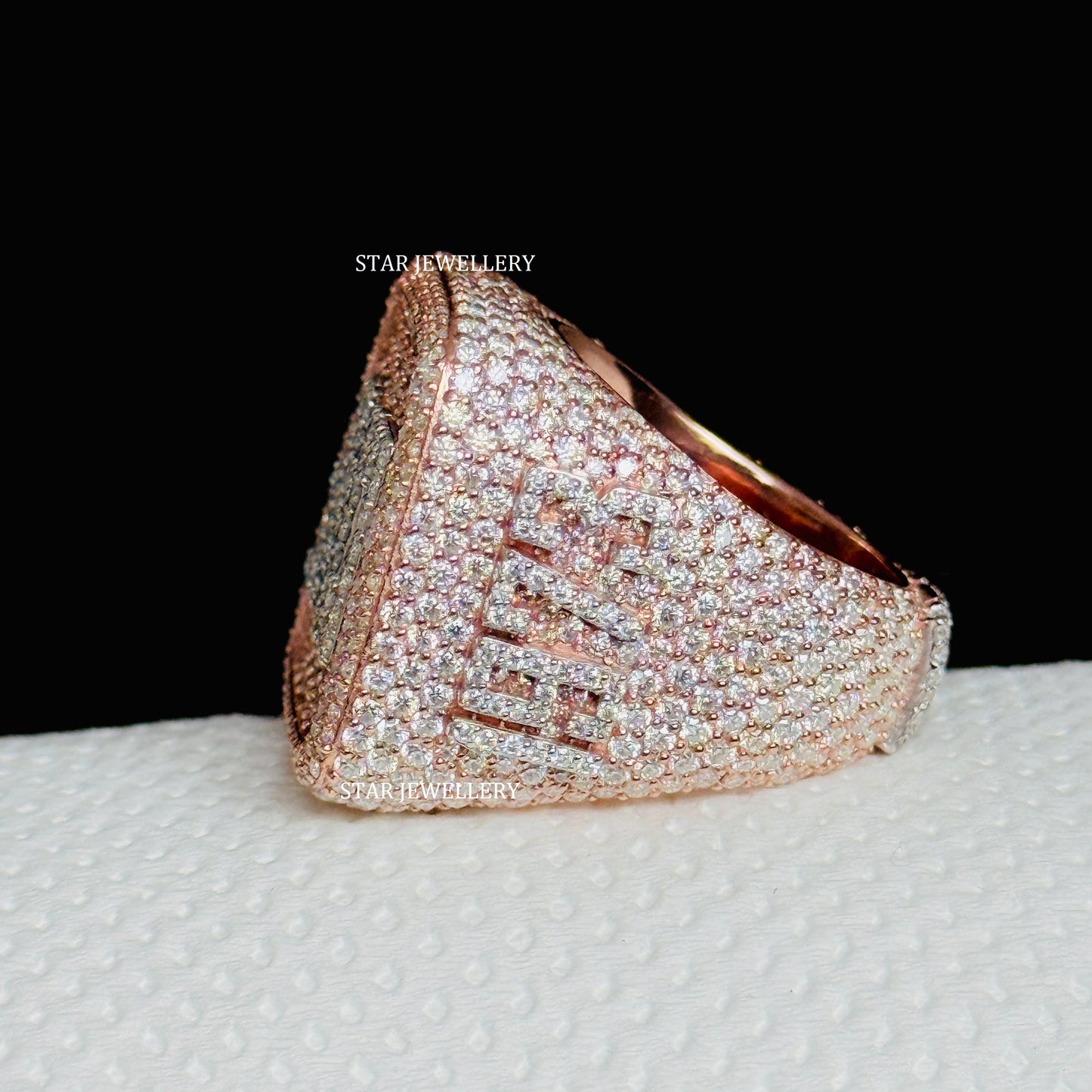 VVS Moissanite Championship Ring: 925 Sterling Silver