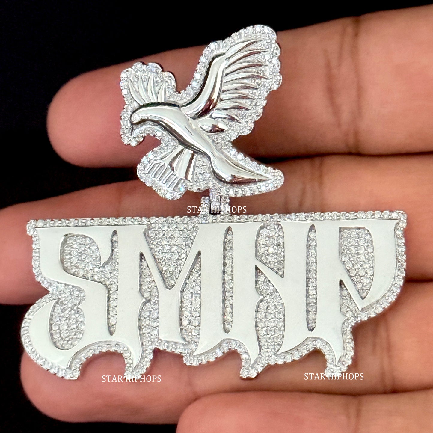 Custom Letter Name VVS Moissanite Pendant