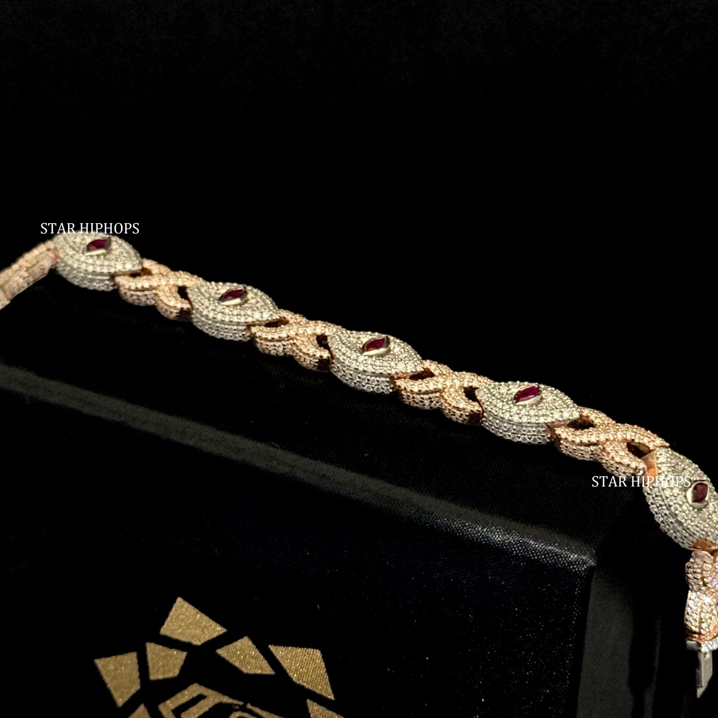 Moissanite Evil Eye Infinity Bracelet: Sterling Silver Unisex Design