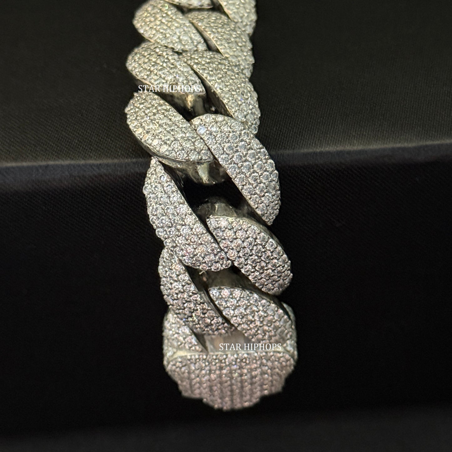 VVS Moissanite Cuban Link Chain: 925 Sterling Silver, 22 MM Wide