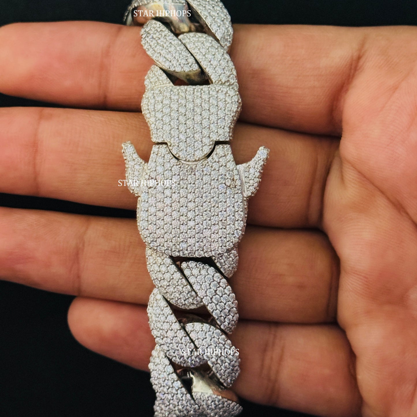 VVS Moissanite Cuban Link Chain: 925 Sterling Silver, 22 MM Wide