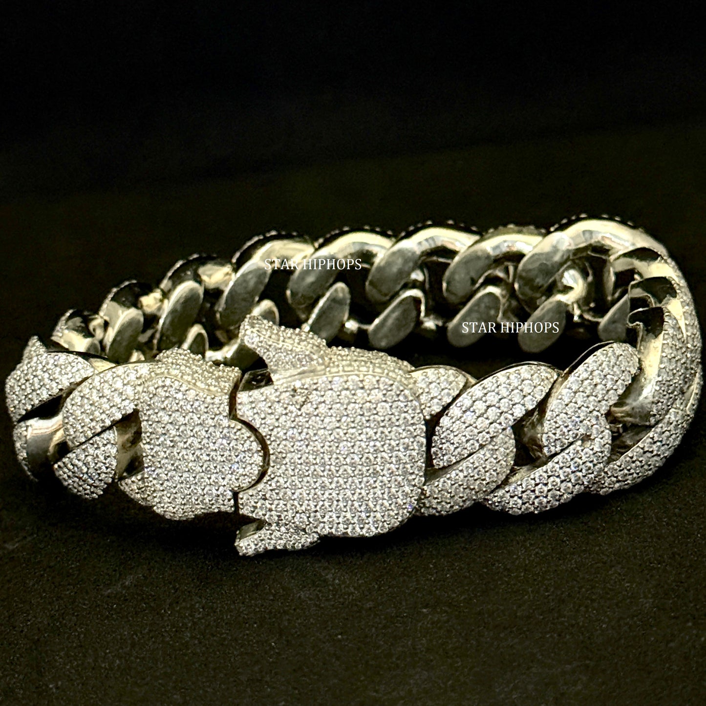 VVS Moissanite Cuban Link Chain: 925 Sterling Silver, 22 MM Wide