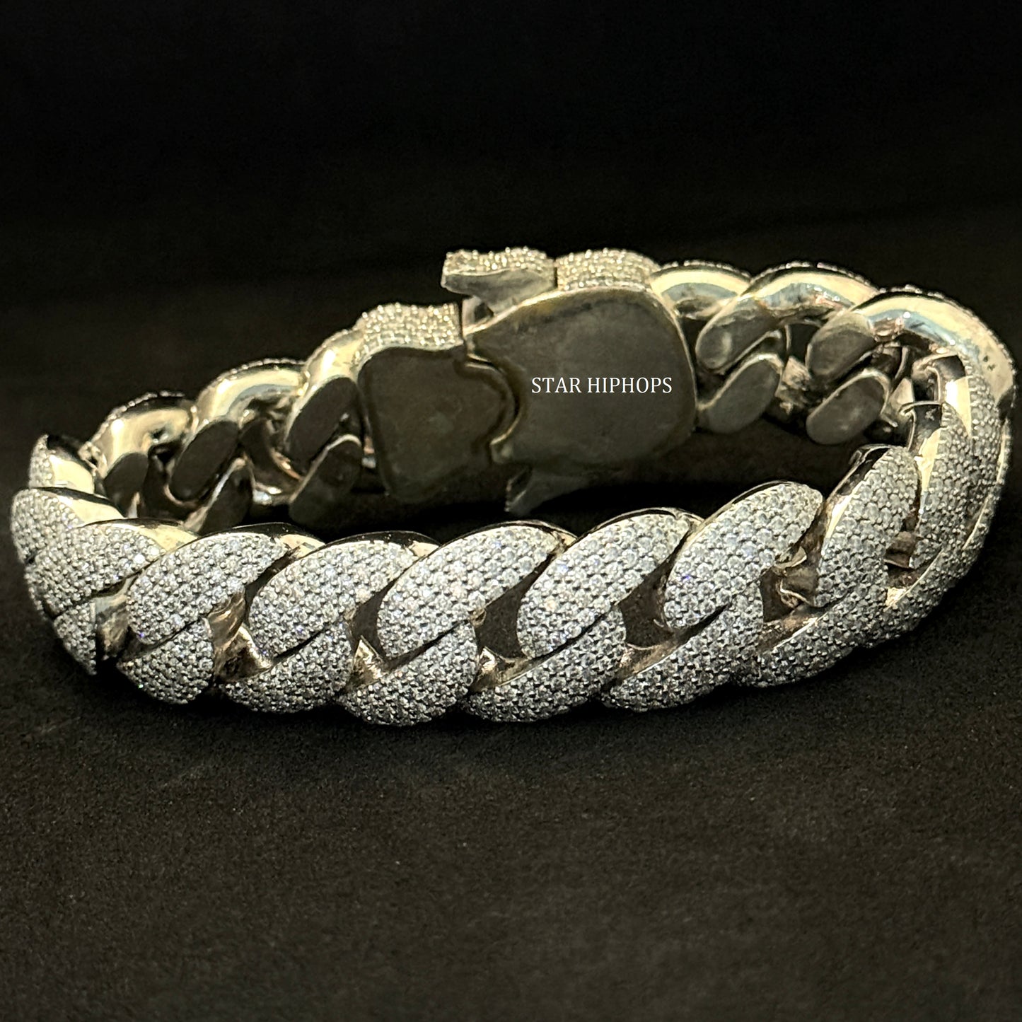 VVS Moissanite Cuban Link Chain: 925 Sterling Silver, 22 MM Wide