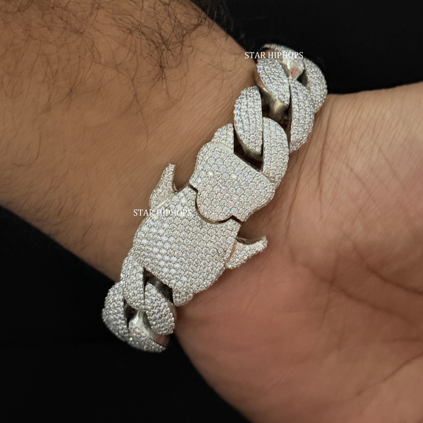 VVS Moissanite Cuban Link Chain: 925 Sterling Silver, 22 MM Wide