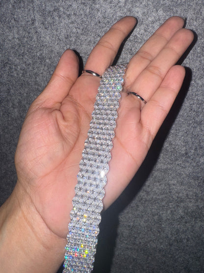 925 Sterling Silver Brilliant Marquise Cut VVS Moissanite 18 MM Unisex Bracelet