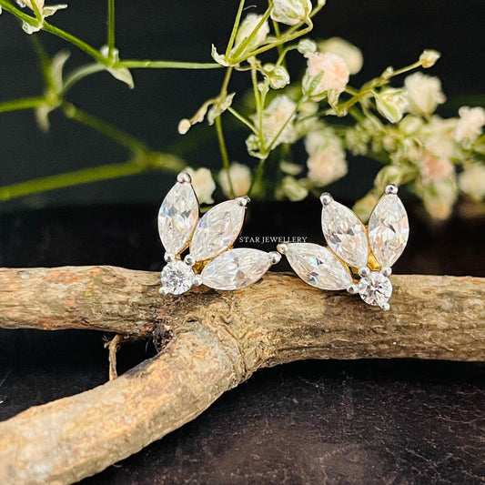 Solid Gold LOTUS Stud Earring