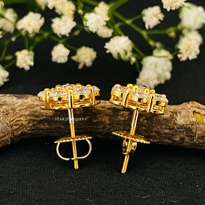 2.00 Ct Moissanite Cluster Earring