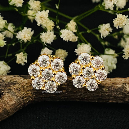 2.00 Ct Moissanite Cluster Earring