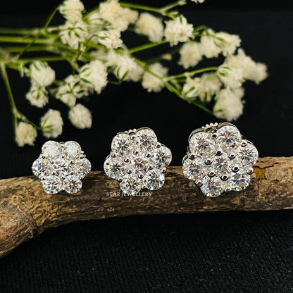 2.00 Ct Moissanite Cluster Earring