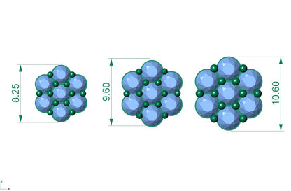 2.00 Ct Moissanite Cluster Earring