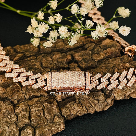 Silver Moissanite Miami Cuban Chain