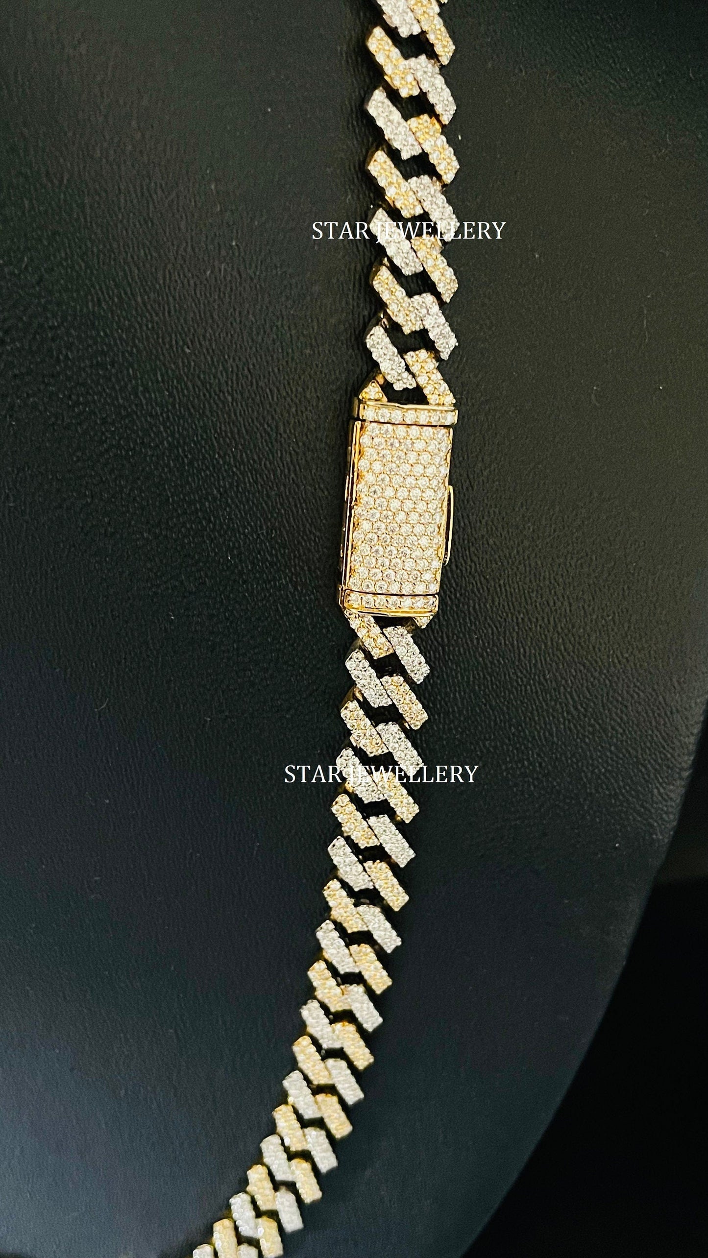 Unisex VVS Moissanite Icedout Cuban Necklace