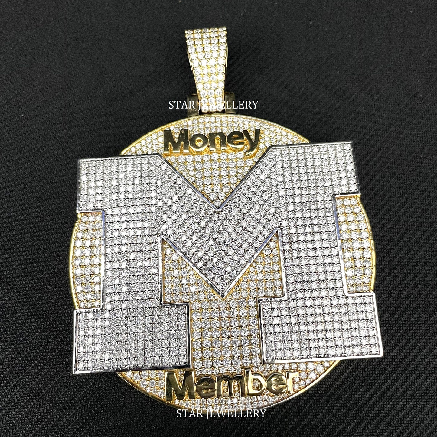 Custom Moissanite Logo Icedout Pendant