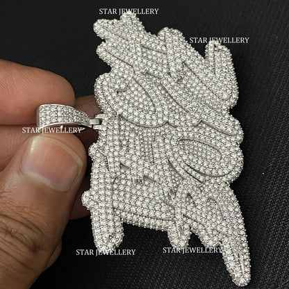 Custom VVS1 Moissanite Icedout Pendant
