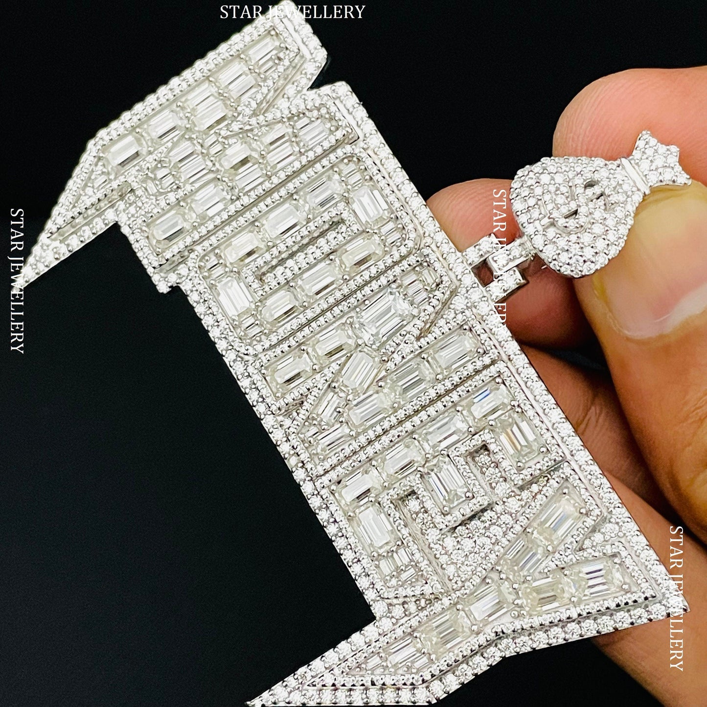 VVS Moissanite Custom Money Icedout Pendant