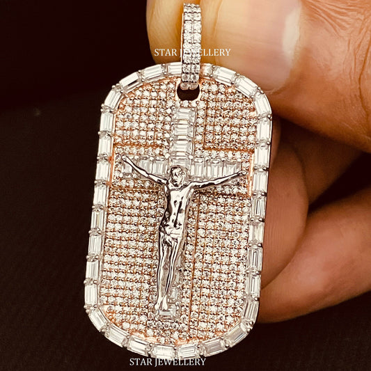 VVS Moissanite 925 Sterling Silver Jesus Pendant
