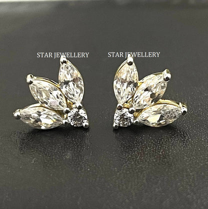 Solid Gold LOTUS Stud Earring