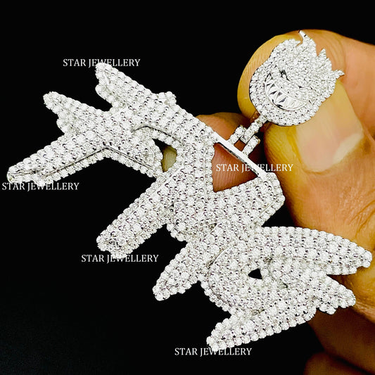 VVS Moissanite Custom Letter Icedout Pendant