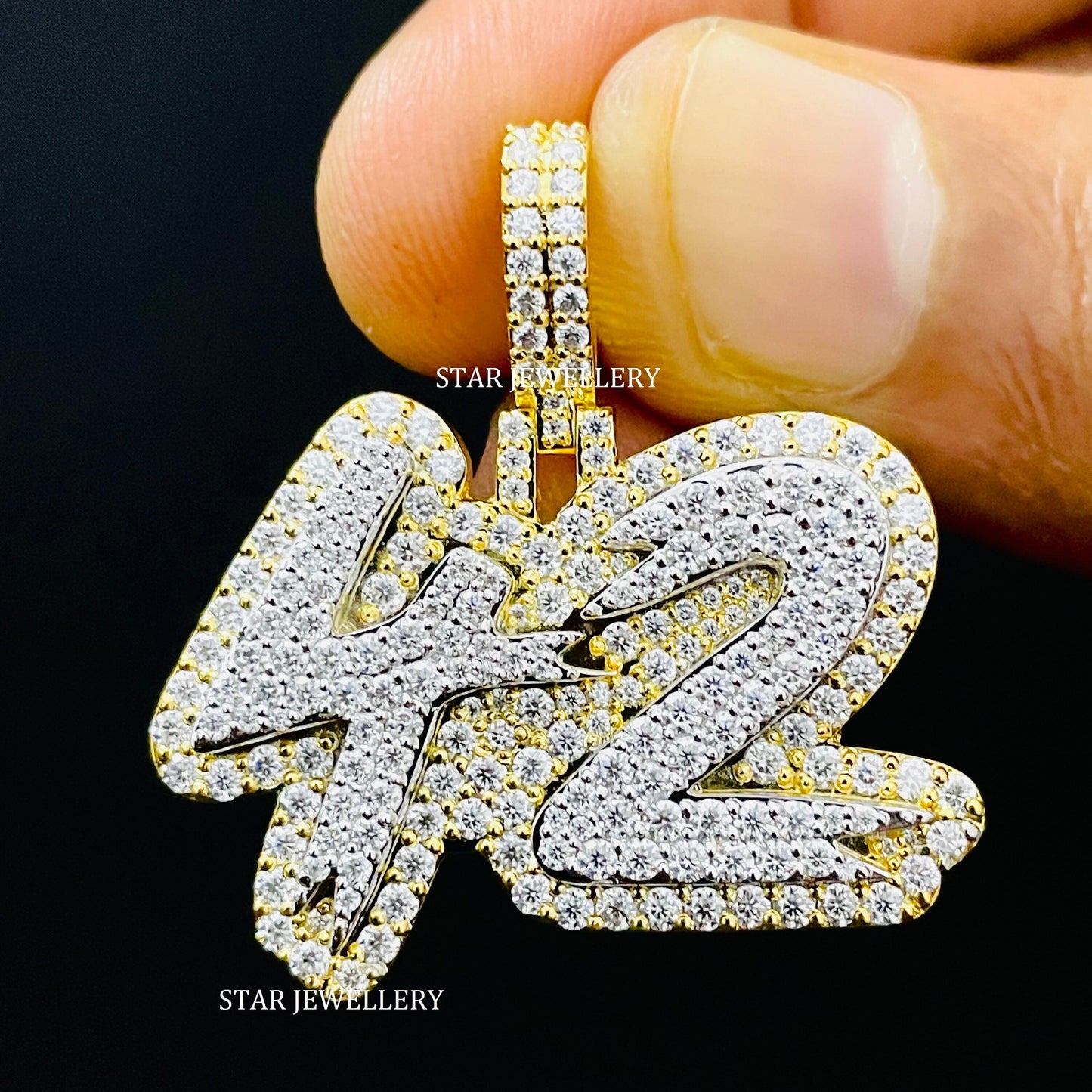 VVS Moissanite Silver Hip Hop Icedout Pendant