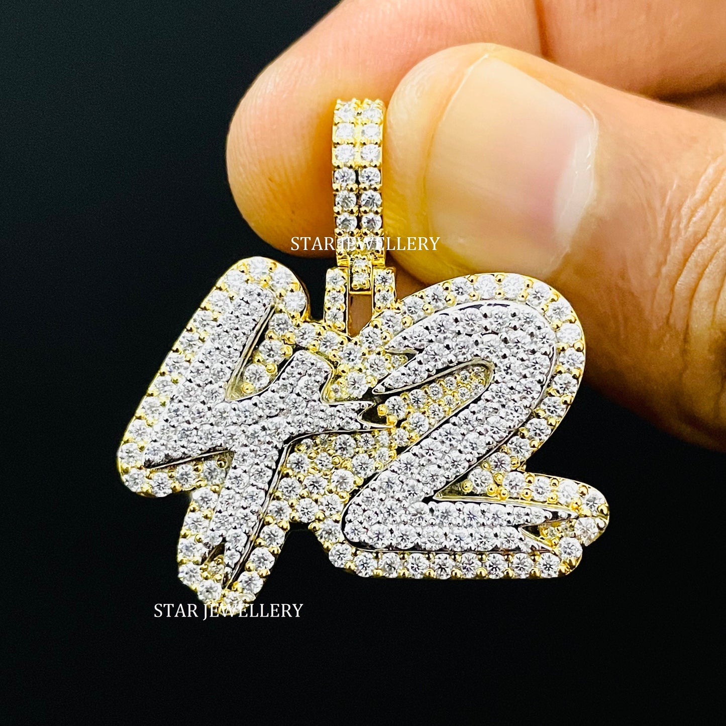 VVS Moissanite Silver Hip Hop Icedout Pendant
