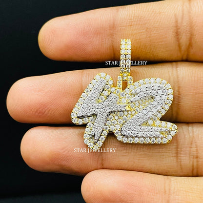 VVS Moissanite Silver Hip Hop Icedout Pendant