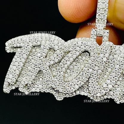 VVS Moissanite Icedout Pendant with Custom Bail