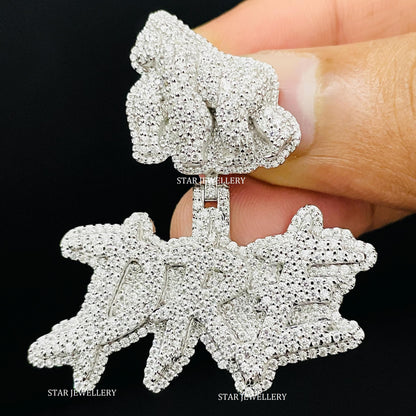 VVS Moissanite Custom Letter Pendant with APE Bail